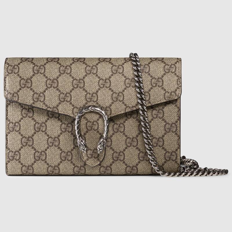 Gucci Dionysus GG Supreme Chain Wallet Shoulder Bag 401231